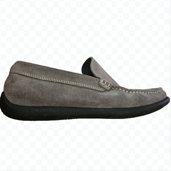 Frau Gray Suede Quiet Luxury Old Money Italian Made Driving Loafers Sz 43 (10)